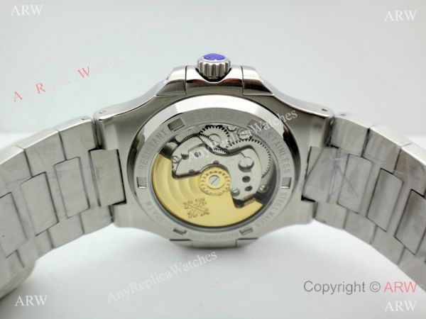 Swiss AAA Grade Patek Philippe Nautilus power reserve Watch SS Blue Face Swiss AAA Grade Patek Philippe Nautilus power reserve Watch SS Blue Face