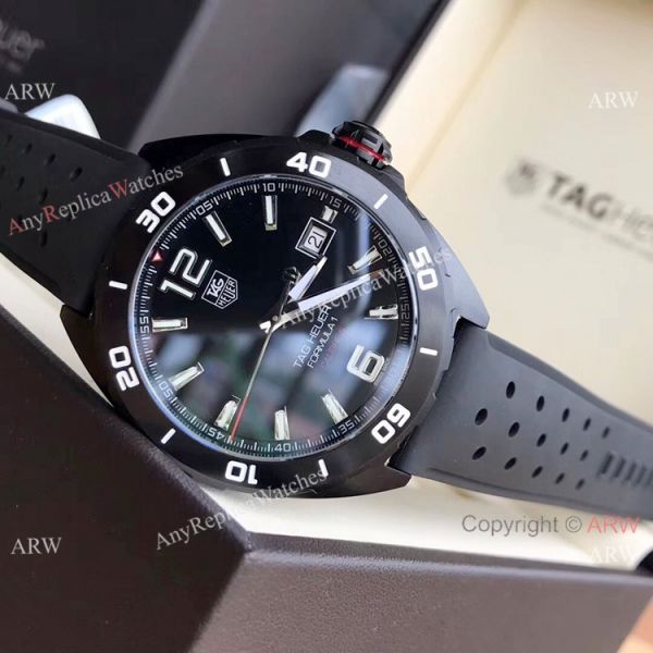 Swiss Tag Heuer Formula 1 Calibre 5 Men Watch Black Leather Strap Swiss Tag Heuer Formula 1 Calibre 5 Men Watch Black Leather Strap