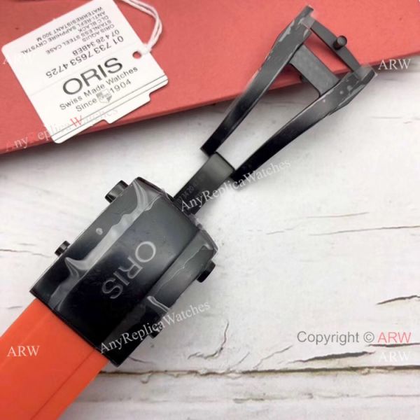 Swiss Grade Fake Oris Aquis Watch Orange Rubber Band Swiss Grade Fake Oris Aquis Watch Orange Rubber Band