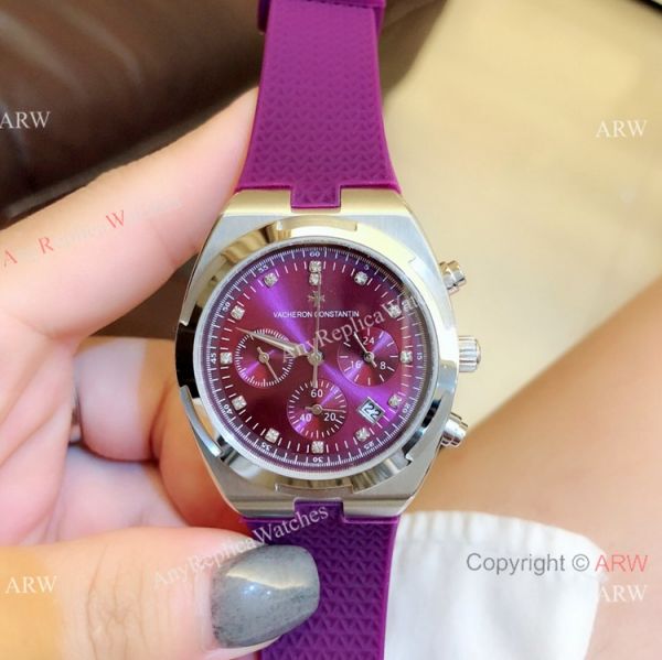 Fake Vacheron Constantin Overseas Chrono Watch Rose Gold Silver Dial Fake Vacheron Constantin Overseas Chrono Watch Rose Gold Silver Dial