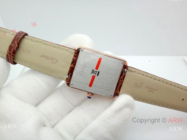 Replica Cartier Tank Solo Rose Gold Brown Leather Strap Watch 27mm Replica Cartier Tank Solo Rose Gold Brown Leather Strap Watch 27mm