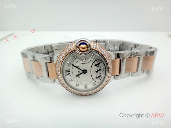Knock off Ballon Bleu de Cartier 2-Tone Rose Gold 28mm Lady Watch Knock off Ballon Bleu de Cartier 2-Tone Rose Gold 28mm Lady Watch