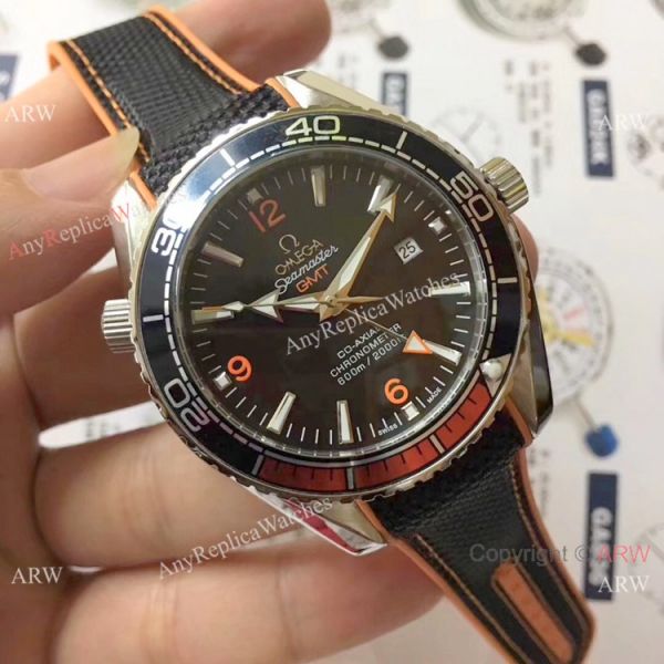 Omega Planet Ocean GMT 600m Blue Rubber Strap Omega Clone Watch Omega Planet Ocean GMT 600m Blue Rubber Strap Omega Clone Watch
