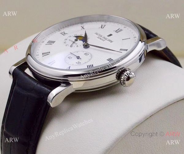 2019 Replica Patek Philippe Moon Phase SS Black Dial Watch 2019 Replica Patek Philippe Moon Phase SS Black Dial Watch