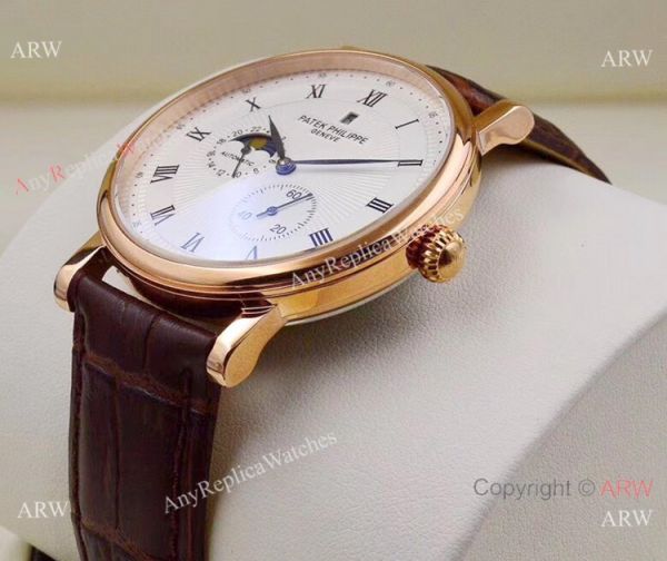 Best Replica Patek Philippe Moonphase Rose Gold White Dial Watch Best Replica Patek Philippe Moonphase Rose Gold White Dial Watch