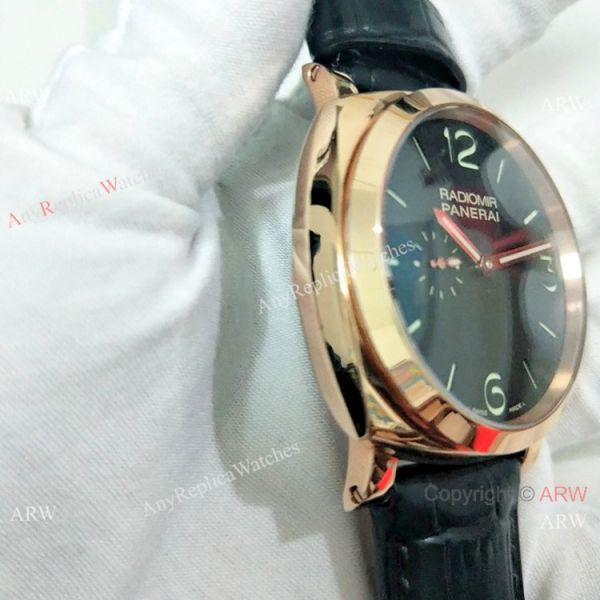 Fake Panerai Radiomir Rose Gold Black Dial 45mm Watch PAM00575 Fake Panerai Radiomir Rose Gold Black Dial 45mm Watch PAM00575