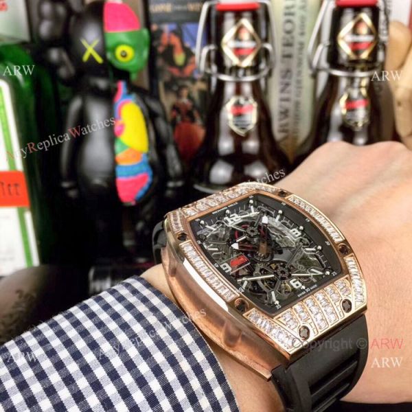 Richard Mille RM012 Rose Gold Diamond Watch Swiss Quality Richard Mille RM012 Rose Gold Diamond Watch Swiss Quality