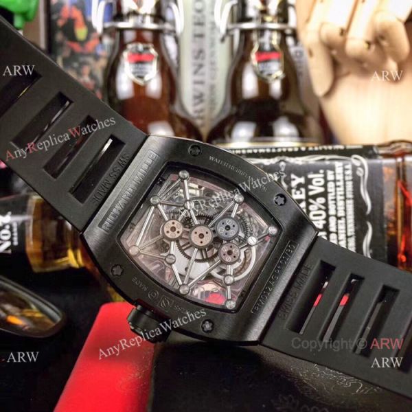 Richard Mille RM012 Rose Gold Rubber Strap Watch Swiss Quality Richard Mille RM012 Rose Gold Rubber Strap Watch Swiss Quality