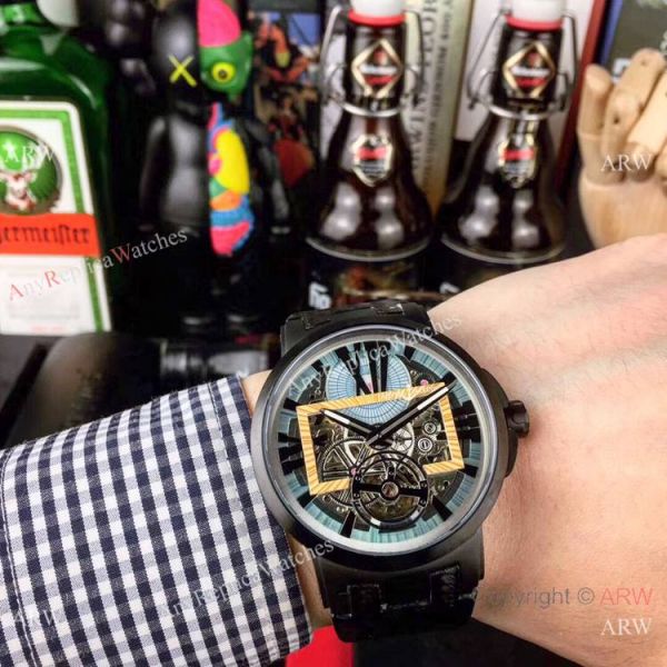 New Copy Ulysse Nardin Executive Dual Time All Black Watches New Copy Ulysse Nardin Executive Dual Time All Black Watches