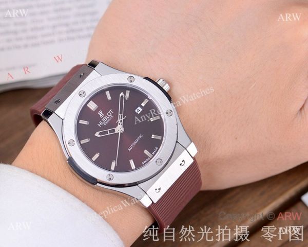 Copy Hublot Classic Fusion Watch 42mm SS Case Purple Dial Copy Hublot Classic Fusion Watch 42mm SS Case Purple Dial