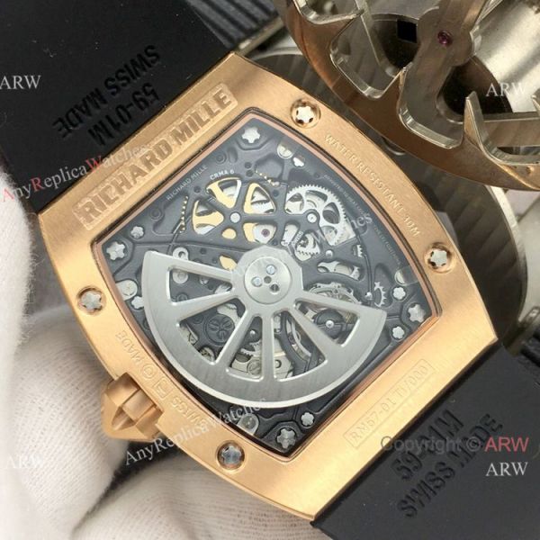Super Clone Richard Mille AAA RM 67-01 Extra Flat Rose Gold Diamond Watch Super Clone Richard Mille AAA RM 67-01 Extra Flat Rose Gold Diamond Watch
