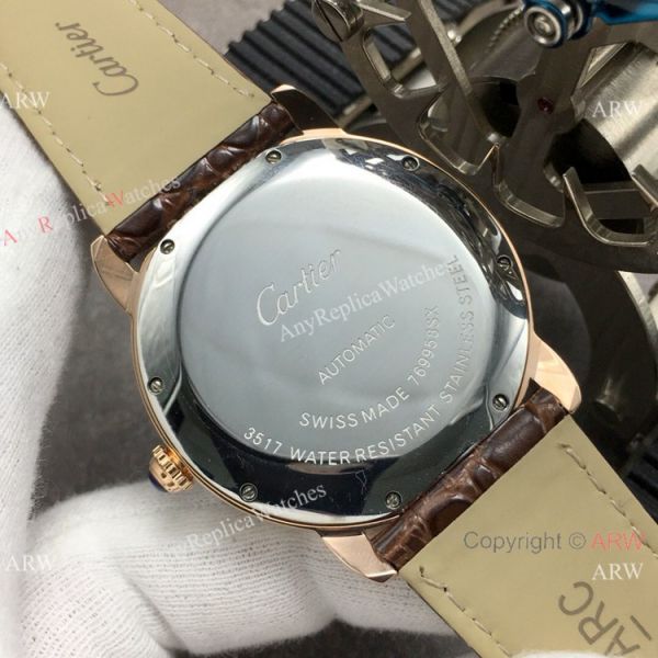 (GBF) Swiss Replica Cartier Ronde Solo De Watch Rose Gold Brown Leather Strap (GBF) Swiss Replica Cartier Ronde Solo De Watch Rose Gold Brown Leather Strap