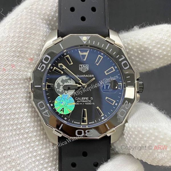 AAA Quality Copy Tag Heuer Aquaracer Calibre 5 White Dial Watches 43mm AAA Quality Copy Tag Heuer Aquaracer Calibre 5 White Dial Watches 43mm