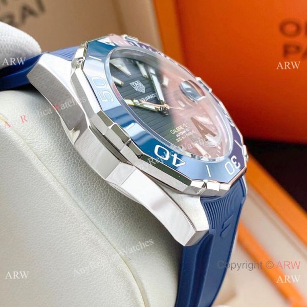 AAA Replica Tag Heuer Aquaracer Calibre 5 Blue Rubber Strap Watches AAA Replica Tag Heuer Aquaracer Calibre 5 Blue Rubber Strap Watches
