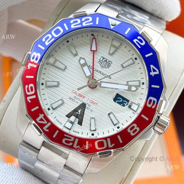 Copy Tag Heuer Aquaracer Calibre 7 GMT Watch New Blue Red Bezel Copy Tag Heuer Aquaracer Calibre 7 GMT Watch New Blue Red Bezel