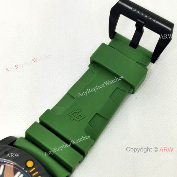 Panerai Replica Watch 47mm Camouflage Dial Military Green Rubber Strap Panerai Replica Watch 47mm Camouflage Dial Military Green Rubber Strap