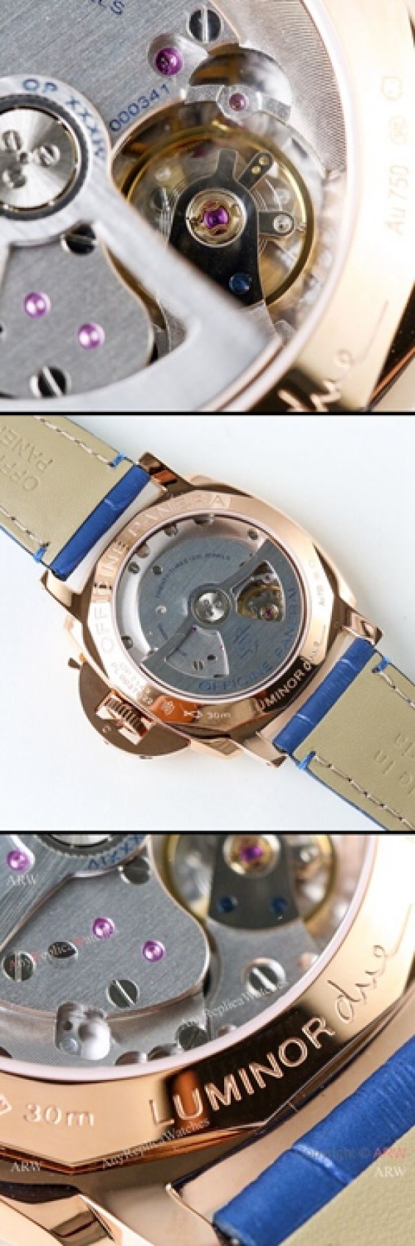 (VS) Swiss Panerai Luminor PAM756 Rose Gold White Face Watch (VS) Swiss Panerai Luminor PAM756 Rose Gold White Face Watch