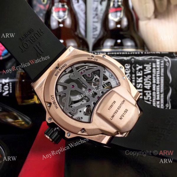 Swiss Quality Hublot Tourbillon Skeleton MP-09 Bi-Axis Watch Rose Gold Diamonds Swiss Quality Hublot Tourbillon Skeleton MP-09 Bi-Axis Watch Rose Gold Diamonds