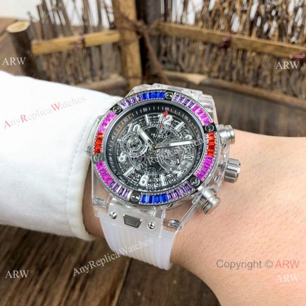 Hublot Big Bang Unico Chronograph Replica Rainbow Bezel Hublot Transparent Watch Hublot Big Bang Unico Chronograph Replica Rainbow Bezel Hublot Transparent Watch