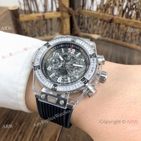 Big Bang Unico Diamond Bezel Hublot Transparent Watch New Replica Big Bang Unico Diamond Bezel Hublot Transparent Watch New Replica