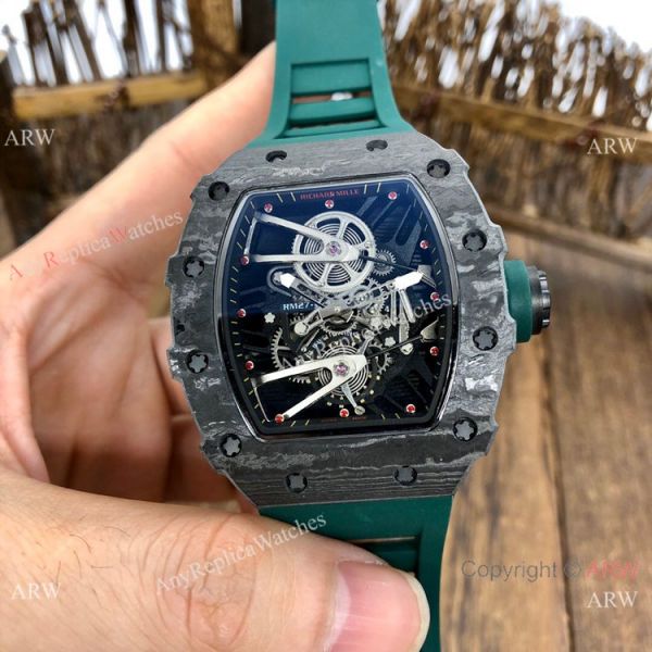 Swiss Quality Richard Mille Rm27-02 Copy Watches Carbon Green Rubber Strap Swiss Quality Richard Mille Rm27-02 Copy Watches Carbon Green Rubber Strap