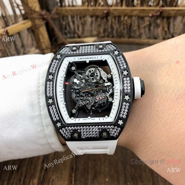 SWISS Grade Richard Mille Rm055 Black Diamond Men Watch V2 version SWISS Grade Richard Mille Rm055 Black Diamond Men Watch V2 version