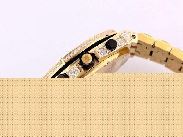 Best Replica Audemars Piguet Ice Royal Oak White Dial Yellow Gold AP Watch Best Replica Audemars Piguet Ice Royal Oak White Dial Yellow Gold AP Watch