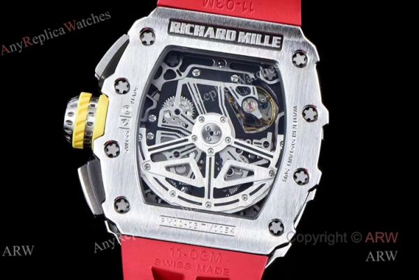 Swiss Replica KV Richard Mille RM 11-03 Red Rubber Band Flyback Chronograph Watch Swiss Replica KV Richard Mille RM 11-03 Red Rubber Band Flyback Chronograph Watch