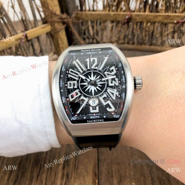 Knockoff Franck Muller Vanguard V45 Men Watch SS Black Arabic Dial Knockoff Franck Muller Vanguard V45 Men Watch SS Black Arabic Dial