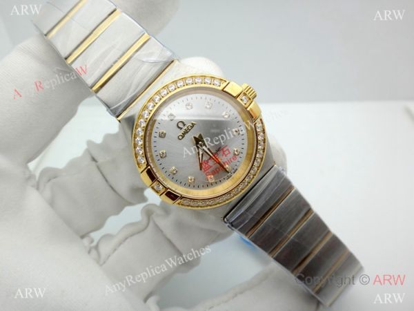 Best Copy Omega Constellation Two Tone watch Women 28mm Quartz Best Copy Omega Constellation Two Tone watch Women 28mm Quartz