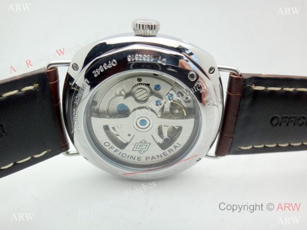 Panerai PAM183 Black Seal Watch SS Brown Leather Strap Panerai PAM183 Black Seal Watch SS Brown Leather Strap