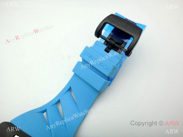 Swiss Grade 1 Richard Mille RM 70-01 Carbon Case Blue Rubber Strap Watch Swiss Grade 1 Richard Mille RM 70-01 Carbon Case Blue Rubber Strap Watch