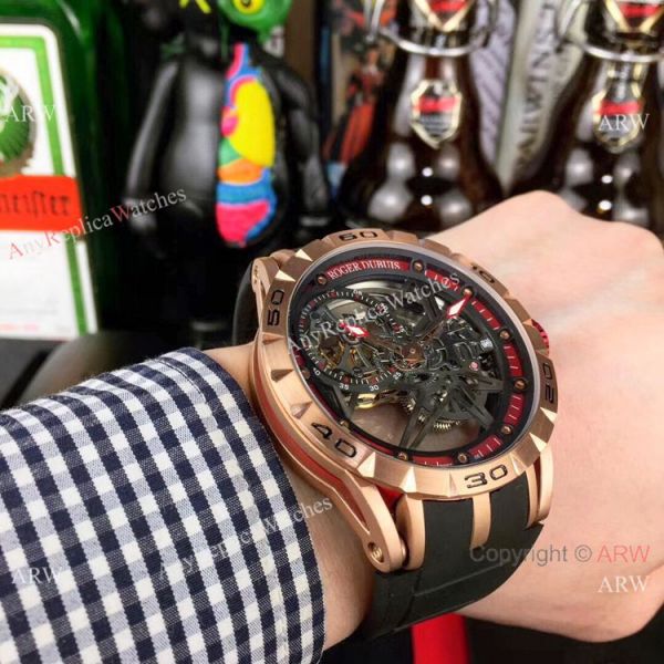 Roger Dubuis Excalibur Spider Rose Gold Skeleton Watches Replica Roger Dubuis Excalibur Spider Rose Gold Skeleton Watches Replica