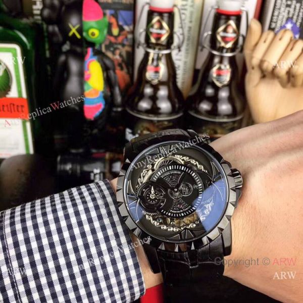 Copy Roger Dubuis Excalibur Quatuor Watches SS Blue Dial Copy Roger Dubuis Excalibur Quatuor Watches SS Blue Dial