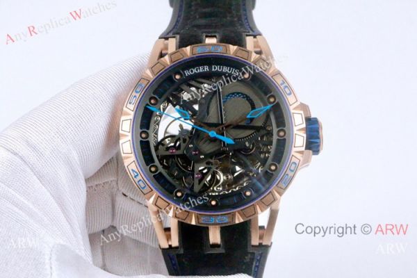 High Quality Roger Dubuis Excalibur Aventador S Rose Gold Watches 46mm High Quality Roger Dubuis Excalibur Aventador S Rose Gold Watches 46mm