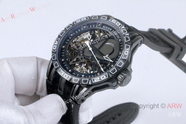 AAA Copy Roger Dubuis Excalibur Aventador S Automatic Watches Black DLC AAA Copy Roger Dubuis Excalibur Aventador S Automatic Watches Black DLC