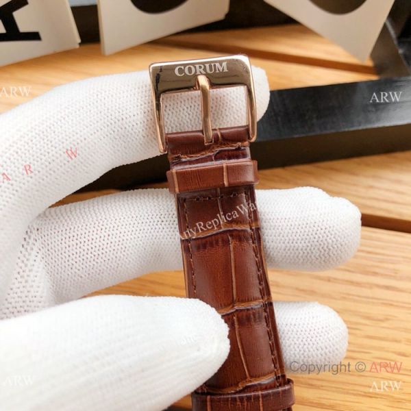 New Copy Corum Bridge Transparent Dial Rose Gold Corum Watch Diamond Inner New Copy Corum Bridge Transparent Dial Rose Gold Corum Watch Diamond Inner