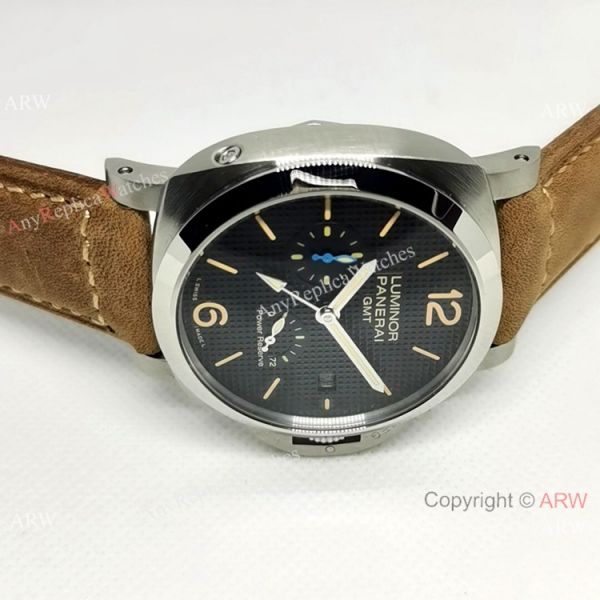 Copy Panerai Luminor GMT Pam1537 Watch 44mm SS Power Reserve Face Copy Panerai Luminor GMT Pam1537 Watch 44mm SS Power Reserve Face