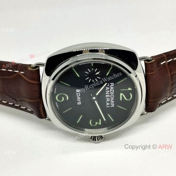 AAA Replica Panerai Radiomir 8 Days 45mm Watch Black Dial Red Leather Strap AAA Replica Panerai Radiomir 8 Days 45mm Watch Black Dial Red Leather Strap