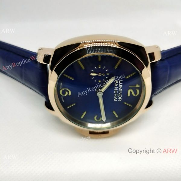 Replica Officine Panerai Luminor Watch 44MM Rose Gold Blue Dial Replica Officine Panerai Luminor Watch 44MM Rose Gold Blue Dial