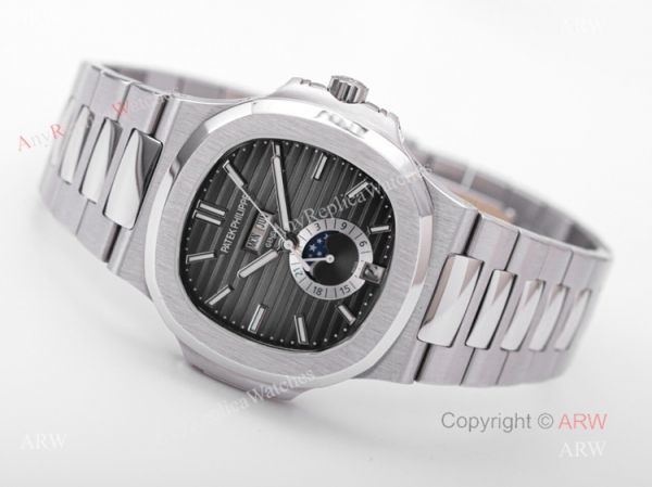 V9 Factory Replica Patek Philippe AAA Nautilus 5726 Gray Dial Moon Phase Watch V9 Factory Replica Patek Philippe AAA Nautilus 5726 Gray Dial Moon Phase Watch