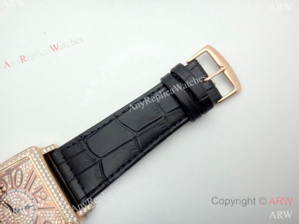 Replica Franck Muller Master Square Watch Rose Gold Full Diamond Automatic Replica Franck Muller Master Square Watch Rose Gold Full Diamond Automatic