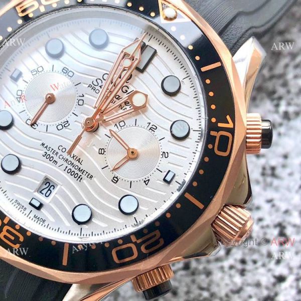 Omega Seamaster 300M Chronograph 2-Tone Rose Gold Omega Clone Watch Omega Seamaster 300M Chronograph 2-Tone Rose Gold Omega Clone Watch