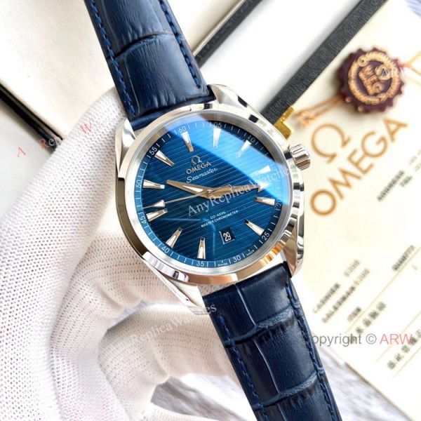 Best Quality Omega Seamaster Aqua Terra Copy Watches Brown Leather Strap Best Quality Omega Seamaster Aqua Terra Copy Watches Brown Leather Strap
