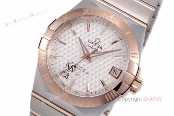 New Omega Constellation Rose Gold Mens Watches Best Replica VSF Omega New Omega Constellation Rose Gold Mens Watches Best Replica VSF Omega
