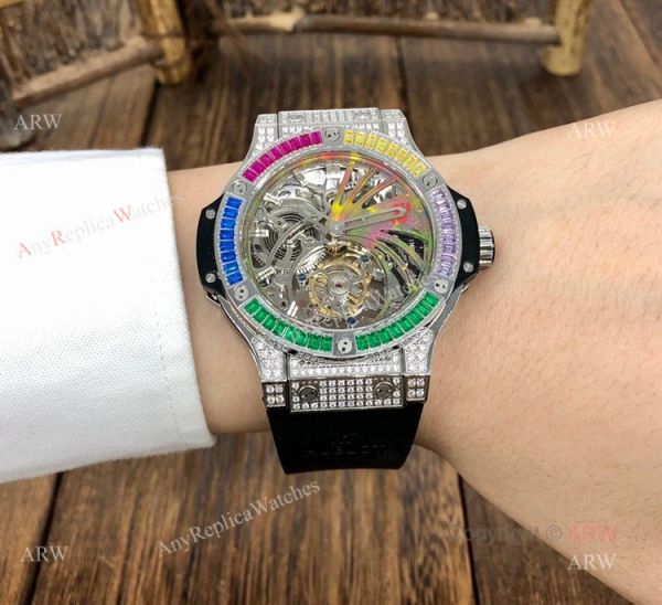 Hublot Big Bang Tourbillon Rainbow Diamond Limited Edition Copy Watch Hublot Big Bang Tourbillon Rainbow Diamond Limited Edition Copy Watch