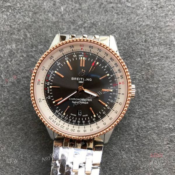 New Breitling Navitimer Automatic 41 Rose Gold Grey Dial Replica Watches New Breitling Navitimer Automatic 41 Rose Gold Grey Dial Replica Watches