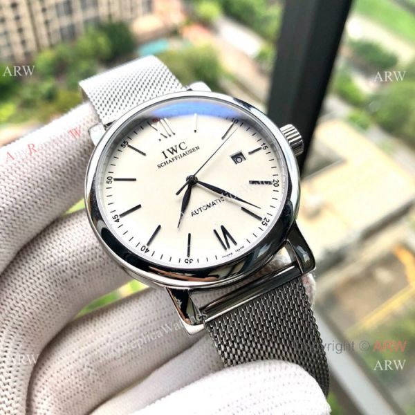 New IWC Portofino Stianless Steel White Face Watch Men New IWC Portofino Stianless Steel White Face Watch Men