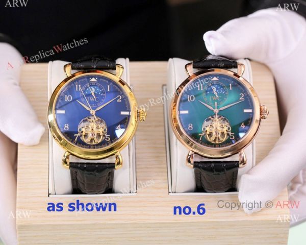 High Quality IWC Tourbillon Moonphase Blue and Gold Watches High Quality IWC Tourbillon Moonphase Blue and Gold Watches
