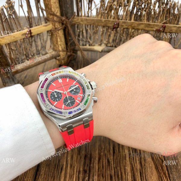 Women Audemars Piguet Royal Oak Offshore Watches Rainbow Bezel AP Watch Women Audemars Piguet Royal Oak Offshore Watches Rainbow Bezel AP Watch